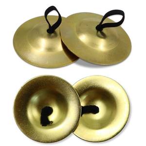 lot 6109 image: 4Pcs Finger Cymbals 5.3cm2.1in, Finger Zills for Belly Dance, Brass Hand Cymbals, belly dancing cymbals, Dance Finger Musical Instrument for Dancer Party, Sagats (Gold)