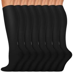 lot 6114 image: Copper Compression Socks 15-20 mmHg for Men & Women 8 Pairs �� Circulation Support for Nurses, Travel, Running, Hiking, Soccer,Gift,Pregnant, Flying(SM)