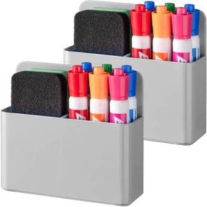lot 6129 image: BEYGORM Plastic Magnetic Pen Holder, Powerful Magnet, 2 Pack