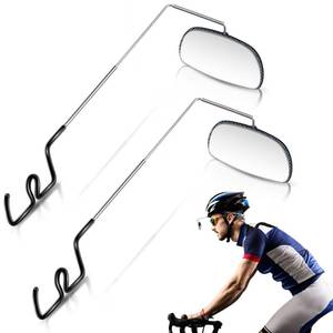 lot 6149 image: Saillong Bike Eyeglass Mirror 360 Degree Adjustable Lightweight Bicycle Cycling Rear View Helmet Mirror for Cycling(2 Pieces)