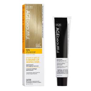 lot 8175 image: AGE beautiful Permanent Hair Dye 10N Very Light Blonde - Natural Very Light Blonde Hair Color Cream with 100% Gray Coverage, Anti-Aging Biotin Formula for Thicker, Fuller Hair, Salon Quality