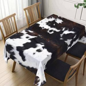 lot 8180 image: DANSICUINI Cow Print Rectangle Tablecloth 54 x 72 Inch