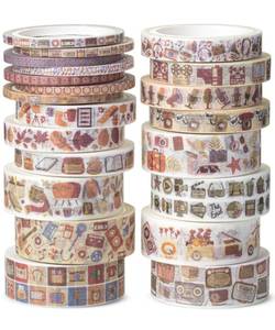 lot 8183 image: Mr. Pen- Washi Tape Set, 21 Rolls, Assorted Sizes, 5 YardsRoll