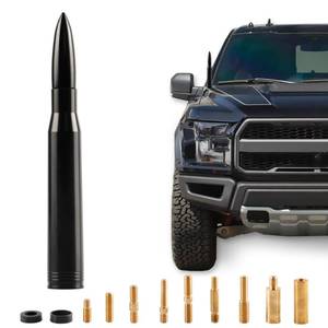 lot 8187 image: BJSIA Universal Car Truck Antenna Replacement Compatible with Ford F150 F250 F350, Dodge Ram 1500 2500 3500, Chevrolet Silverado, GMC, Heavy Duty Pickup Truck Radio Replacement Car Accessories, Black