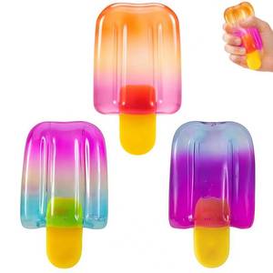 lot 8207 image: 3 Pcs Ice Cream Squishy Toy, Summer Sensory Stress Relief Squeeze Squishy, Popsicle Squishy for Easter Basket Stuffers, Party Favors, Anxiety Relief Everyone, Birthday Gift
