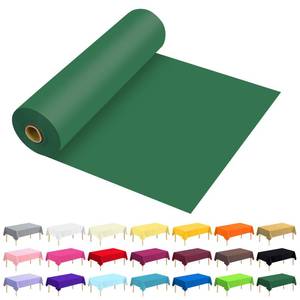 lot 8215 image: JHDZDHY 54 Inch X 100 Feet Plastic Table Cover Roll Premium Disposable Plastic Tablecloth for All TypeShape Tables  Picnic, Party, Banquet, Birthdays, Weddings (Green, 54 Inch X 100 Feet)