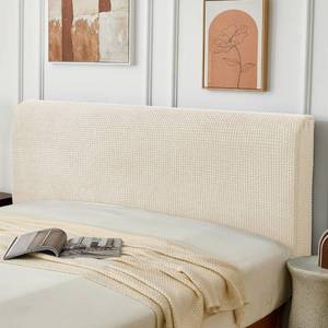 lot 8217 image: KaviKon Bed Headboard Cover Queen, Stretch Head Board Slipcover Washable