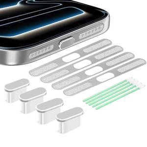 lot 8226 image: USB C Dust Plug,USB C Port Cover Type C Charging Port Plug Cover Speaker Dust Cover, Accessories for iPhone 17 Pro Max (Silver, for iPhone 17 Pro Max)