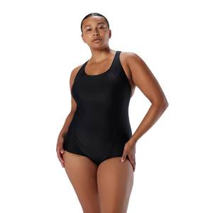 lot 8230 image: Speedo Womens Swimsuit One Piece PowerFlex Princess Seam Ultraback Conservative Cut Speedo Black, 24