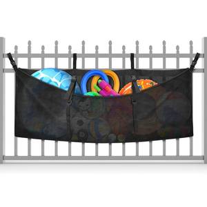 lot 8237 image: Pool Float Storage Bag, Extra Long 78 Foldable Hanging Organizer Mesh for Pool Side Fence, Adjustable Swimming Outdoor Toy Storage for Floats, Balls, Inflatable Toys & Accessories (78)