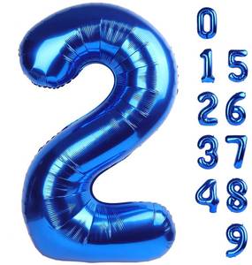 lot 8252 image: Number Balloons Navy Blue Number 2 for 2nd 22 Birthday Decorations, 40 Inch
