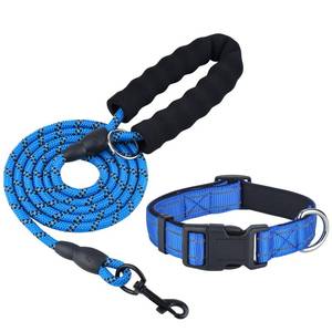 lot 8273 image: Blue Adjustable Dog Collar with D-Ring