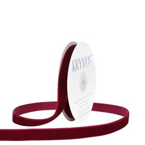 lot 8292 image: Burgundy Velvet Ribbon 58 Inch x 12 Yards Wine Nylon Vintage Velvet Ribbon