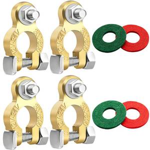lot 8306 image: Tnisesm Battery Terminal Connectors, Car Battery Post Terminals, Battery Cable Ends with Marine Battery Terminal Anti Corrosion Washers for Car RV Accessories Automotive Car Battery(2 Pair)