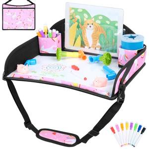 lot 9027 image: COOLBEBE Kids Travel Tray for Toddler Car Seat, Portable Car Seat Lap Tray