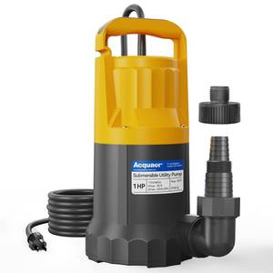 lot 9030 image: Acquaer 1HP Sump Pump, 4345GPH Submersible Water Pump