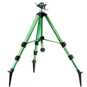 lot 9048 image: Sprinklers for Yard, Up to 50% Larger Watering Coverage, 2026 Heavy-Duty Impact Lawn Sprinkler on Spike Tripod Base with 360° Large Area Irrigation, Adjustable Extension Legs for Garden Lawn, D Green