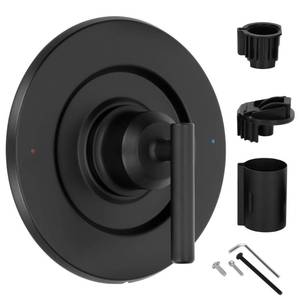 lot 9050 image: T2901BL Replacement for Moen Gibson Valve Trim Kit Matte Black Handle