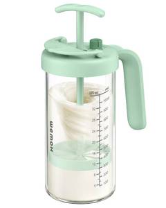lot 9990 image: WEMOH Borosilicate Glass Breast Milk Pitcher with Upgraded Mixer, Green