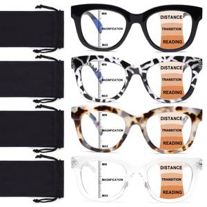 lot 10124 image: CHOFILORD Progressive Multifocus Reading Glasses for Women Men Blue Light Blocking Computer No Line Multifocal Readers (A1 Multicolor, 1.75, Diopters)