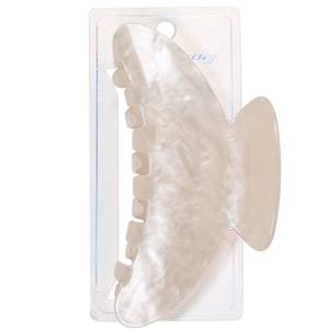 lot 10130 image: OWIIZI Durable Acetate Hair Clips for Women 4.13 Larger Claw Clips (White)
