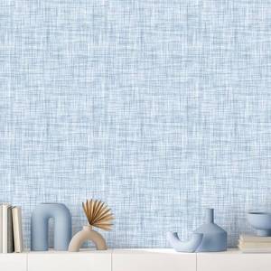 lot 10155 image: Qianglive Light Blue Grasscloth Wallpaper Peel and Stick Wallpaper Texture Contact Paper 17.3x120 Vintage Removable Waterproof Wall Paper for Room Walls Cabinets Furniture Drawers Desk