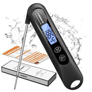 lot 10164 image: FUMMDUS Meat Thermometer Digital, 3S Instant Read Food Thermometer for Cooking with Backlight & Magnet, Foldable Temperature Probe Kitchen Gadgets Essentials for BBQ Oven Grill Smoker Candy
