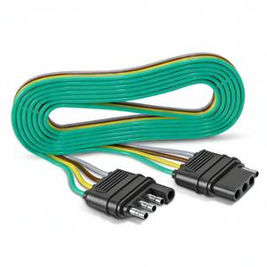 lot 10167 image: 80 Inch 4 Way Flat Trailer Connector Harness Extension, 16AWG 4 Pin Plug Trailer Wire Extender, 4 Prong Male to Female Trailer Light Wiring for Hitch, Utility, Boat, or RV Trailers
