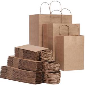 lot 11592 image: FACEBAG 90-Pack Brown Kraft Paper Bags with Handles Bulk, Assorted Sizes Gift Bags��Grocery��Retail��Party��Birthday��Shopping��Business��Goody��CraftMerchandise Take Out Sacks