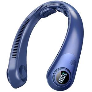 lot 12063 image: Portable Neck Fan that Blow Cold Air, LED Display, Rechargeable Hands-Free Wearable Cooling Personal Fan, 5 Speed, Neck Support, Bladeless Neck Air Conditioner, Gifts for WomenMen, Hot Flashes