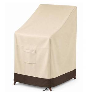lot 12067 image: Vailge Stackable Patio Chair Cover,100% Waterproof Outdoor Chair Cover, Heavy Duty Lawn Patio Furniture Covers,Fits for 4-6 Stackable Dining Chairs,36Lx28Wx47H,Beige&Brown