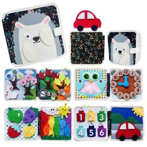 lot 12068 image: KAWITLO Busy Book for Toddlers 1-3 Years Old - Montessori Busy Board Toy, Suitable for 1-Year-Old Boys and Girls, Quiet Activity Book, Travel Toy, Sensory Cloth Book for 1-Year-Olds