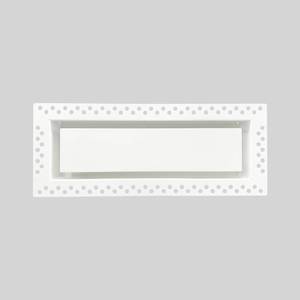 lot 13063 image: DDPow Flush Wall Vent Cover 4x12 Inch for Drywall Vent, Metal Wall-Mounted Air Register Grille, Easy Install, Paintable, (White, 1 Pc, No Manual Damper)