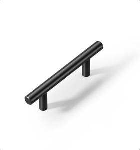 lot 13082 image: Veise Cabinet Handles 50 Pack, 5 Length, 3 Hole Center, Matte Black