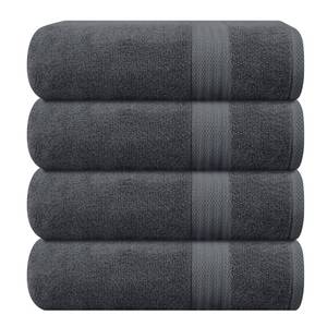 lot 13088 image: GLAMBURG Premium Cotton 4 Pack Bath Towel Set - 100% Pure Cotton - 4 Bath Towels 27x54 - Ideal for Everyday use - Ultra Soft & Highly Absorbent - Charcoal