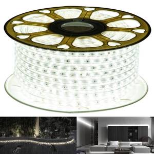 lot 13093 image: GUOTONG 110V Daylight White Led Strip Light Outdoor 131.2ft 40m 6000K Led Rope Lights IP65 Waterproof Indoor Flexible Cuttable Connectable Ideal for Backyards Bedroom Car Deck Decorative Lighting