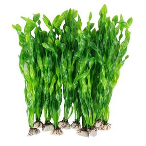 lot 14233 image: MyLifeUNIT Artificial Seaweed Water Plants for Aquarium, Plastic Fish Tank Plant Decorations 10 PCS (12 Inches Tall, Green)