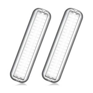 lot 14240 image: BASIKER BS3 Marine LED Boat Light (2x2000LM 60LED), 10-36V, 316 Stainless Steel, IP68, Air or Underwater, Surface Mount Designed for Cruise Ships, Yachts, Boats, Sailboat, Pontoon, Transom (White)