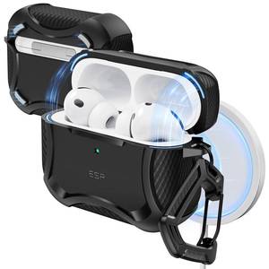 lot 14247 image: ESR for AirPods Pro 3 Case (2025), Magnetic Lid, Cyber Tough Series, Black