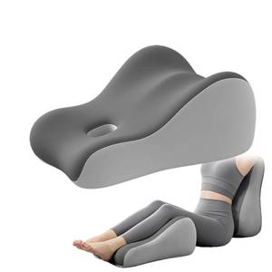 lot 19016 image: Flewbow Natural Latex Wedge Pillow for Couples & Maternity - Ergonomic Support Cushion for Back, Waist & Leg Relief - Multi - Functional Body Positioner, Dual Grey