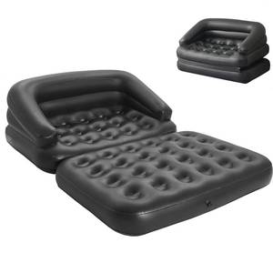 lot 19069 image: DIMAR GARDEN Inflatable Couch Blow Up Mattress,Outdoor Air Sofa Bed for Camping, Full Size