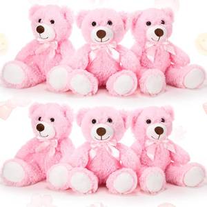 lot 19990 image: Aoriher 6 Pcs Teddy Bear Stuffed Animals Baby Shower, Pink, Lovely