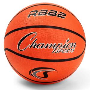 lot 20009 image: Champion Sports Rubber Junior Basketball, Heavy Duty - Pro Style Basketballs and Sizes - Premium Basketball Equipment, Indoor Outdoor - Physical Education Supplies (Size 5, Orange)