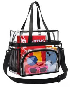 lot 20014 image: Lyingflat Clear Tote Bag Stadium Approved, 12x12x6 Clear Stadium Bag