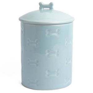 lot 20018 image: Park Life Designs Dog Treat Jar - Ceramic Dog Treat Container 1.4 Qt (Manor Blue)  Treat Jar with Lid, Keeps Treats Fresh  Stylish Storage Container  Easy-Clean, Dishwasher Safe