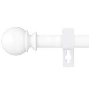 lot 20026 image: White Curtain Rods for Windows 28-48 Inch,58Adjustable Small Curtain Rod