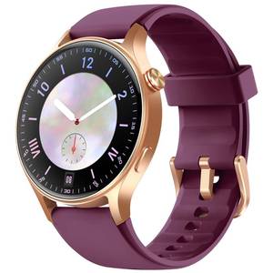 lot 20030 image: Fitpolo Smart Watch for Women,1.3 AMOLED Touchscreen Fitness Tracker, MakeAnswer Calls, Heart Rate SpO2 Monitor,3ATM Waterproof,Sleep Activity Tracking Smartwatch for Android Phones iPhone (Purple)