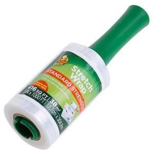 lot 20038 image: Duck Brand Stretch Wrap Roll, Clear Plastic Wrap for Moving, 5 in x 1000 ft, 1 Pack, White (285849)