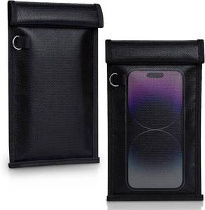 lot 20039 image: Simket 2 Pack Military Grade Faraday Bags, Fireproof Waterproof Signal Blocking Pouch for Cell Phone & Car Keys, RFID GPS WIFI NFC Blocker, Anti-Tracking Privacy Shielding Pouch for Daily Travel