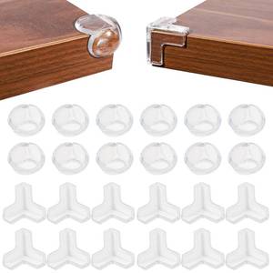 lot 20061 image: 24 Pack Corner Guards Corner Protectors for Baby��Table Corner Protectors for Baby��Furniture Guards��Baby Proof Corner Protectors to Cover Sharp Furniture